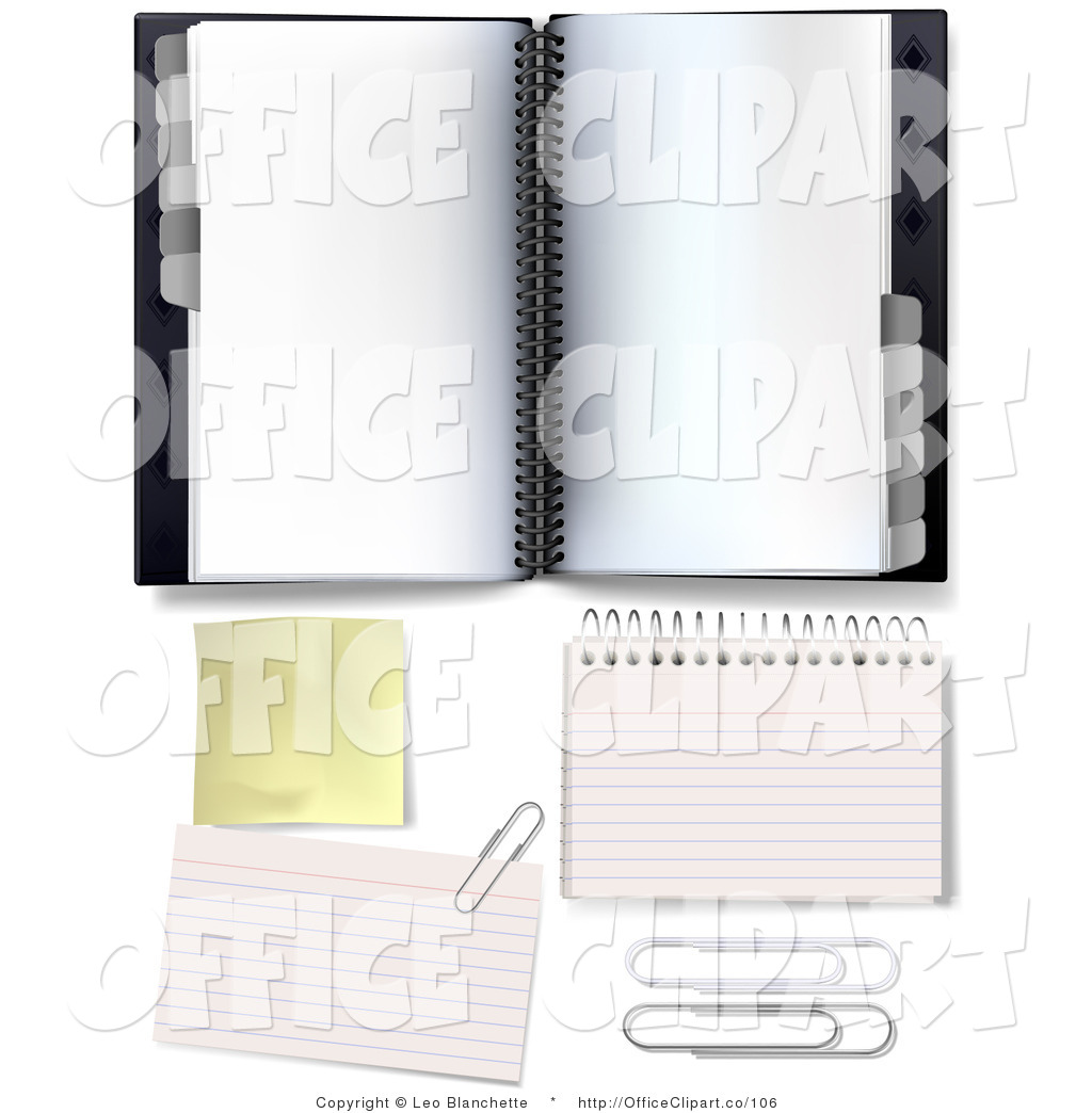 Vector Clip Art Of A Stationary Office Paper Products Index Notecards