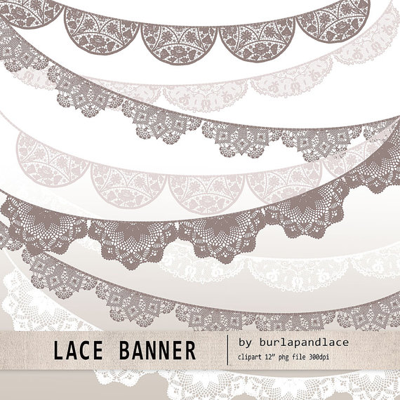 Banner Wedding Invitation Clipart Clipart Lace Lace Doile Clipart    