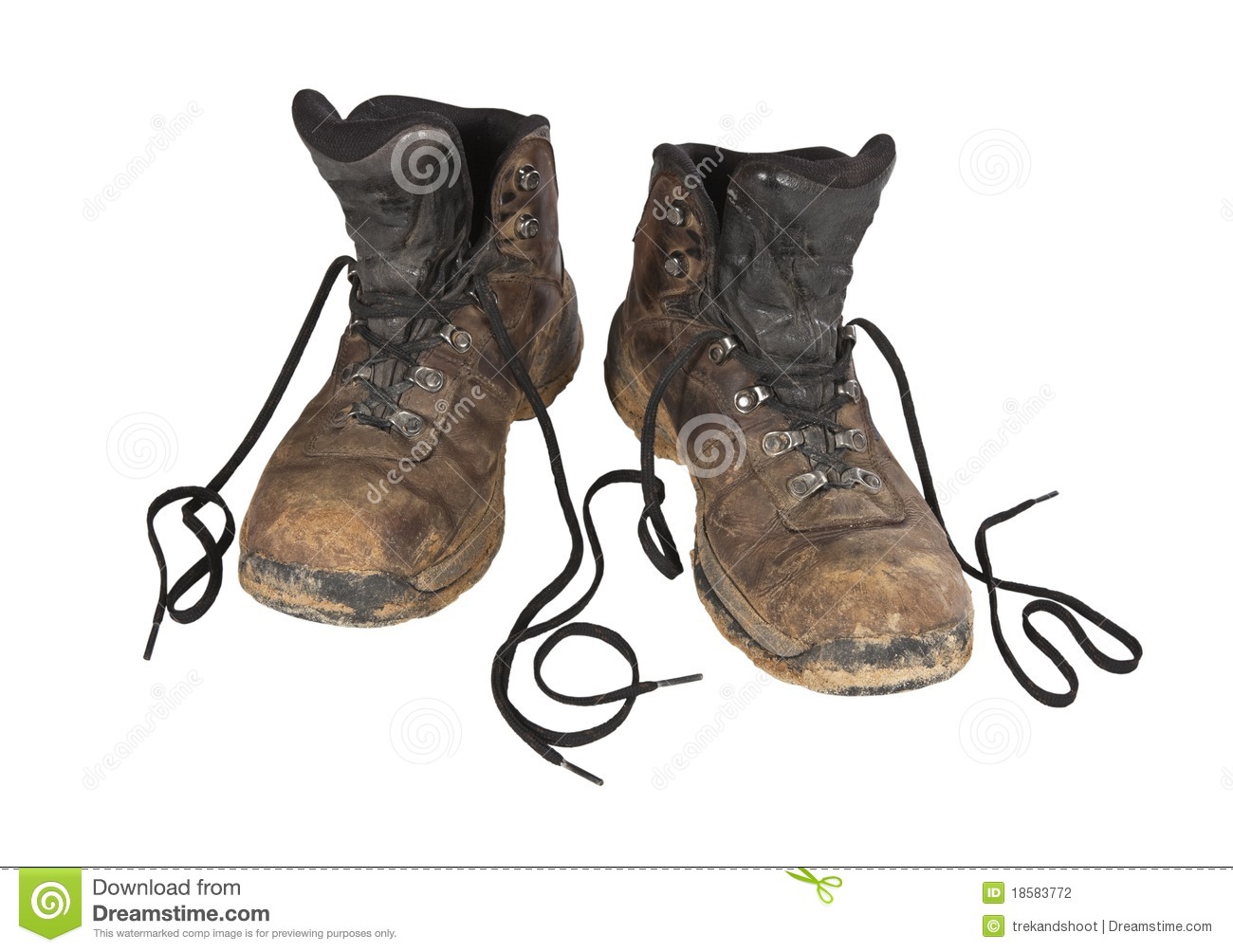 Pair Of Hiking Boots Clipart Muddy Hiking Boots