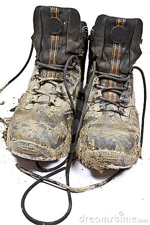 Pair Of Hiking Boots Clipart Pair Muddy Walking Boots