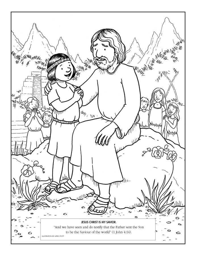 Jesus With A Child In A Book Of Mormon Setting 