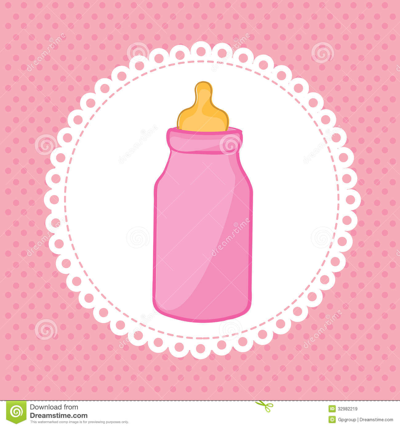 Pink Baby Bottle Clip Art Bottle Baby Over Pink