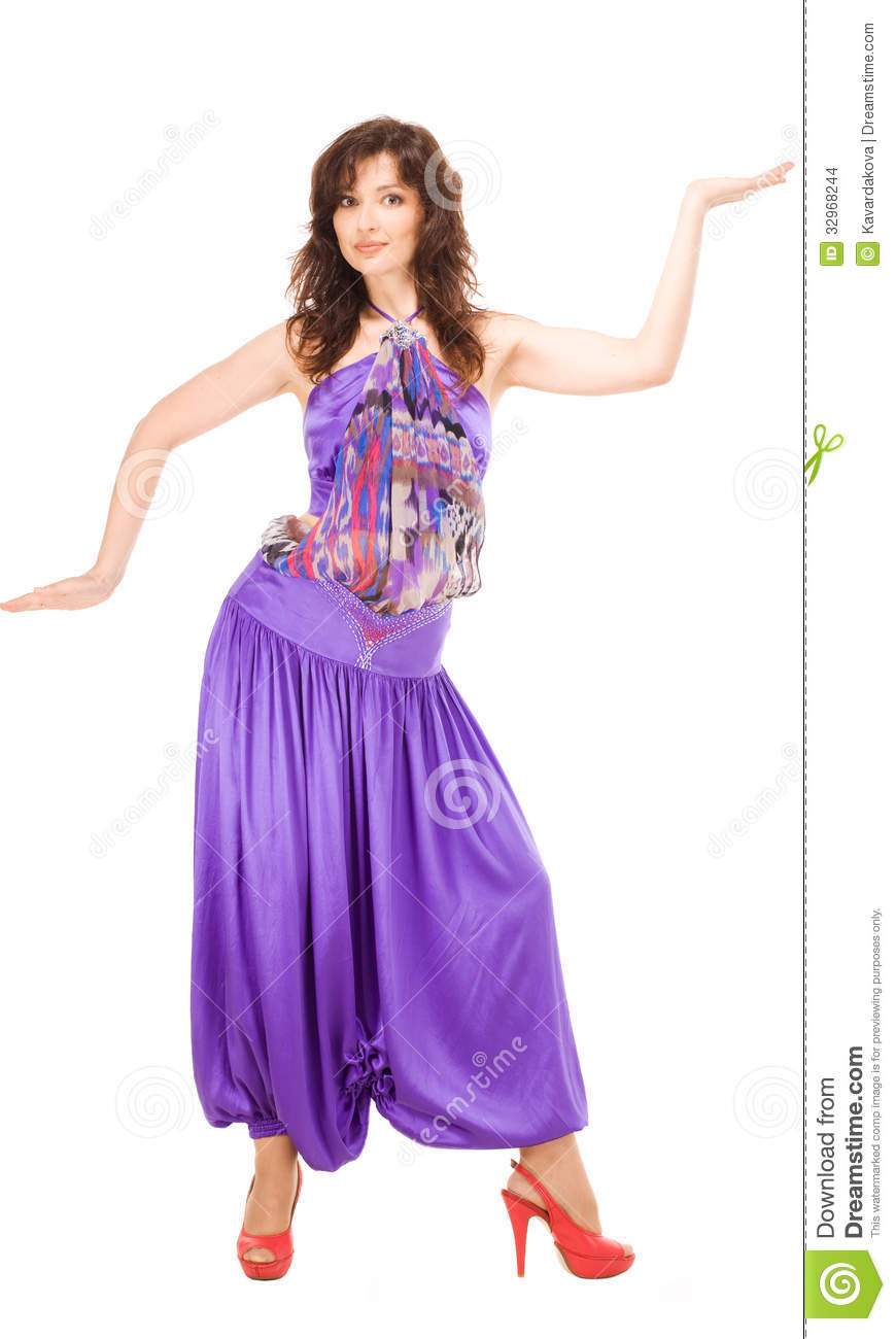 Woman In Evening Dress Dancing Stock Images   Image  32968244
