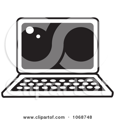 Clipart Black And White Laptop Icon   Royalty Free Vector Illustration