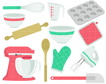 Baking Equipment Kitchen Objects Di Gital Clip Art For Scrapbooking