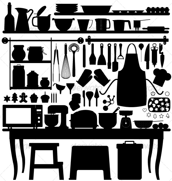 Baking Pastry Kitchen Tool Silhouette   Man Made Objects Objects