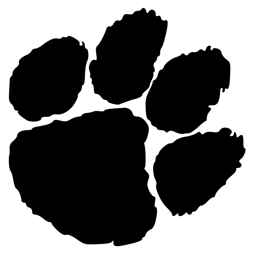 File Clemson University Tiger Paw Logo Svg Cameo   Jobspapa Com
