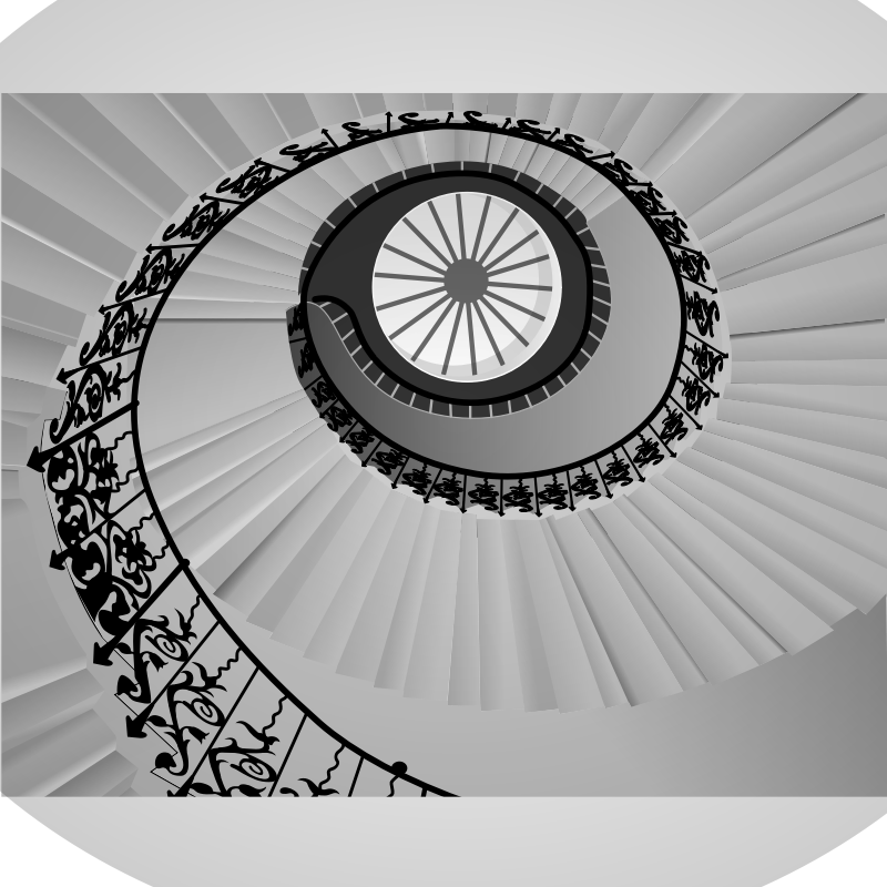 Spiral Staircase By Gespenst   Spiral Staircase In Grayscale