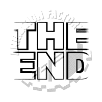 The End Sign Flashing Animated Clipart
