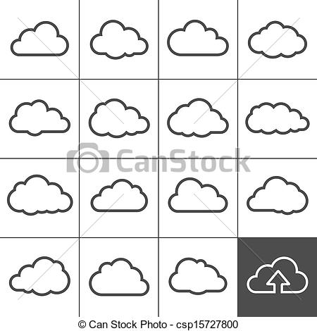 Cloud Shapes Collection  Cloud Icons For Cloud Computing Web And App