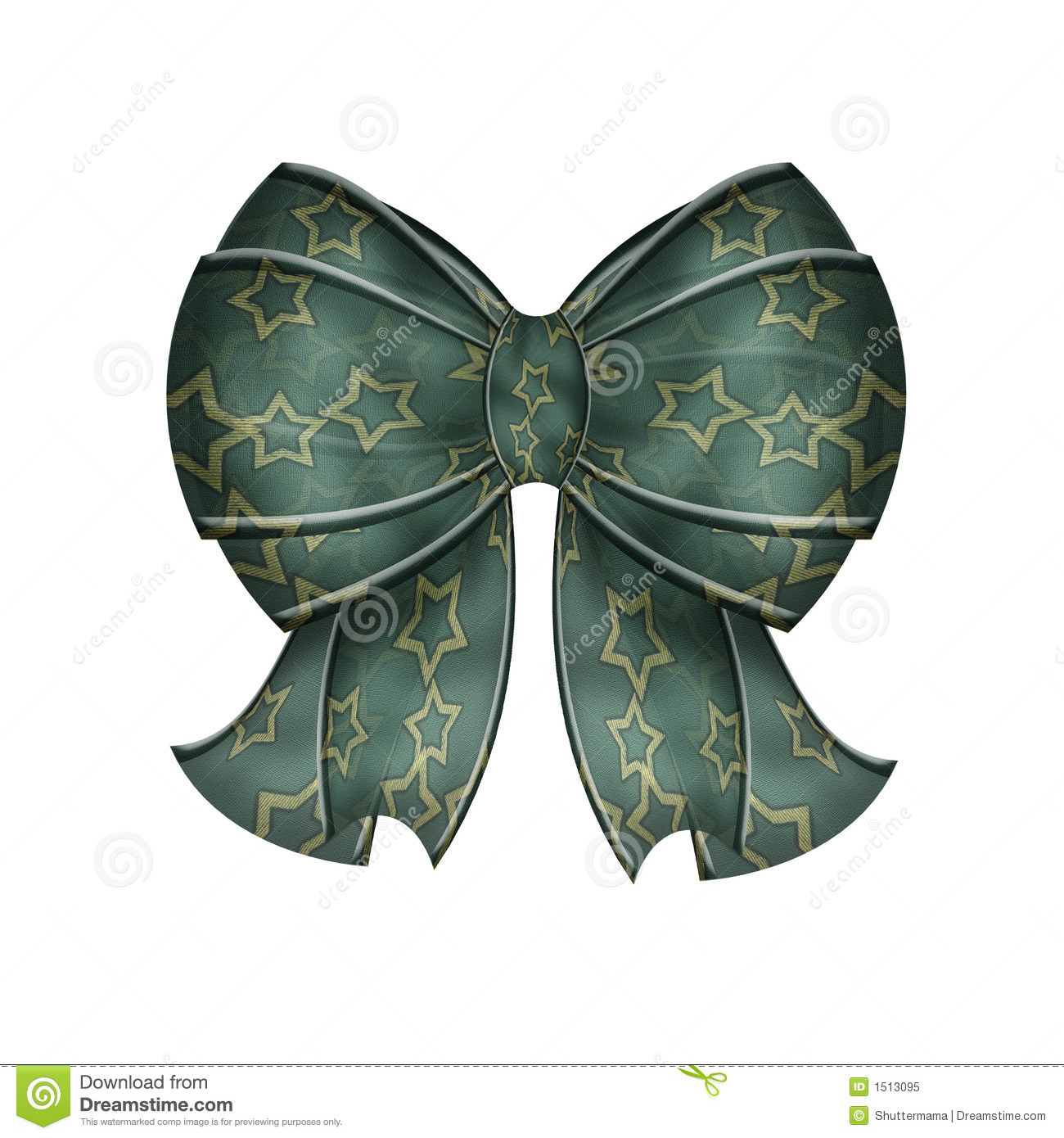 Fancy Blue Green Bow With Stars Royalty Free Stock Photo   Image