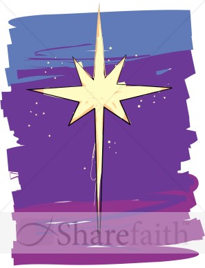 Point Star On Night Sky   Epiphany Clipart
