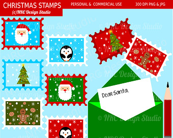 Clip Art   Cute Christmas Clip Art   Christmas Stamps Letter Clipart