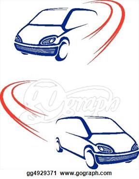 Eps Illustration   Fast Car On Road  Vector Clipart Gg4929371