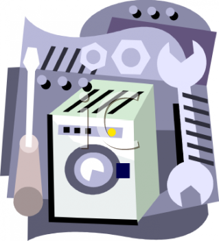 Household Appliance Repair   Washing Machine Or Washer   Royalty Free