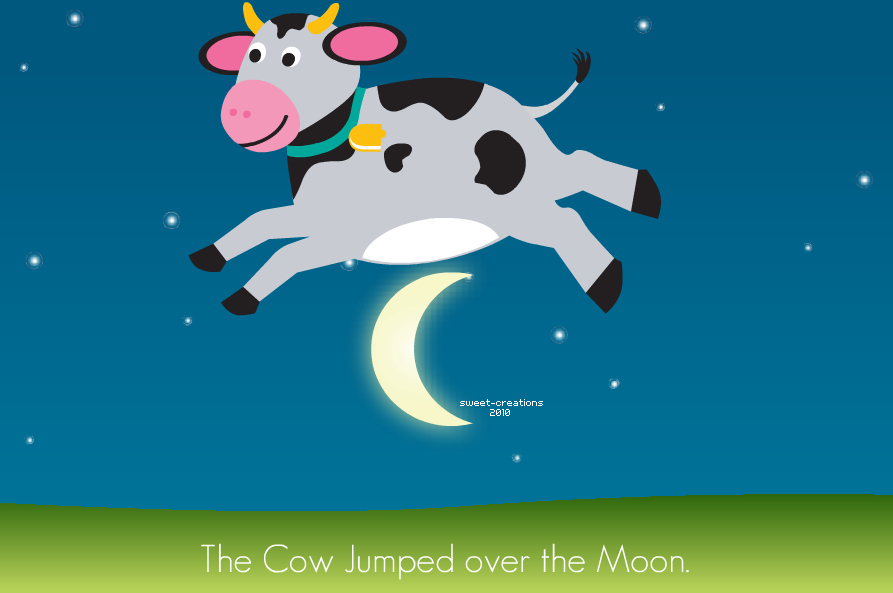 Back   Gallery For   The Cow Jumped Over Moon Clip Art