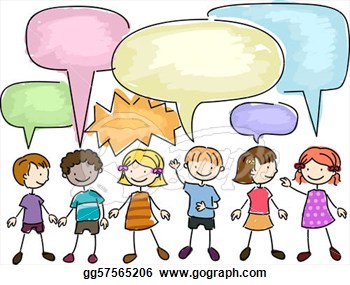 Illustration Of A Group Of Kids Talking  Stock Clipart Gg57565206