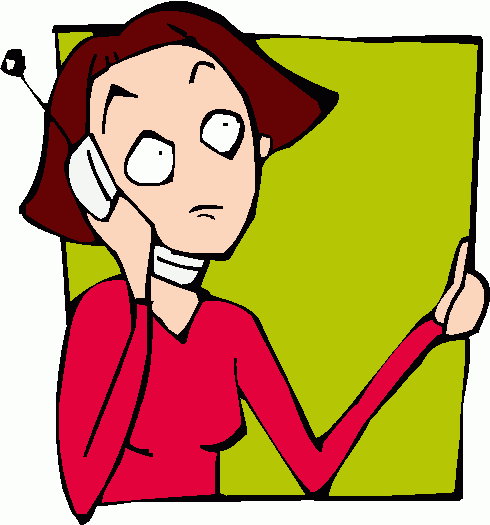 Woman On Cell Phone 3 Clipart   Woman On Cell Phone 3 Clip Art