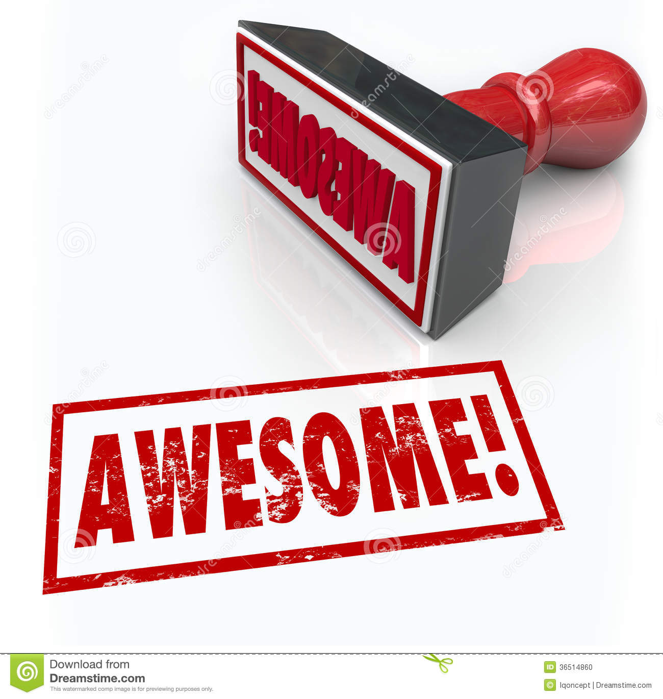 You Are Awesome Clipart Awesome Word Rubber Stamp 3d