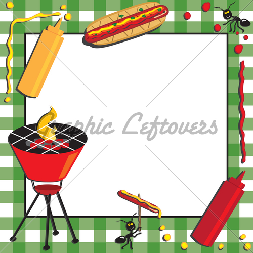 Barbecue Picnic Invitation With Special Guests   Gl Stock Images