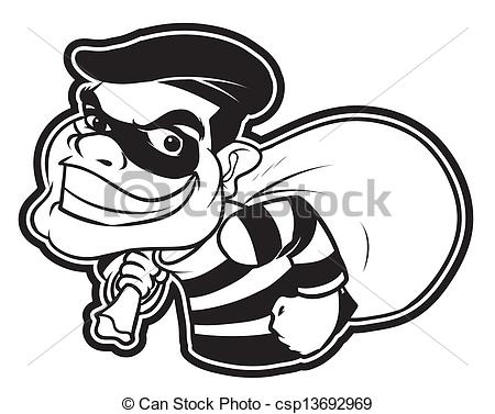 Clip Art Vector Of Thief Csp13692969   Search Clipart Illustration