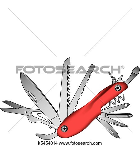 Clipart   Swiss Army Style Multitool  Fotosearch   Search Clip Art