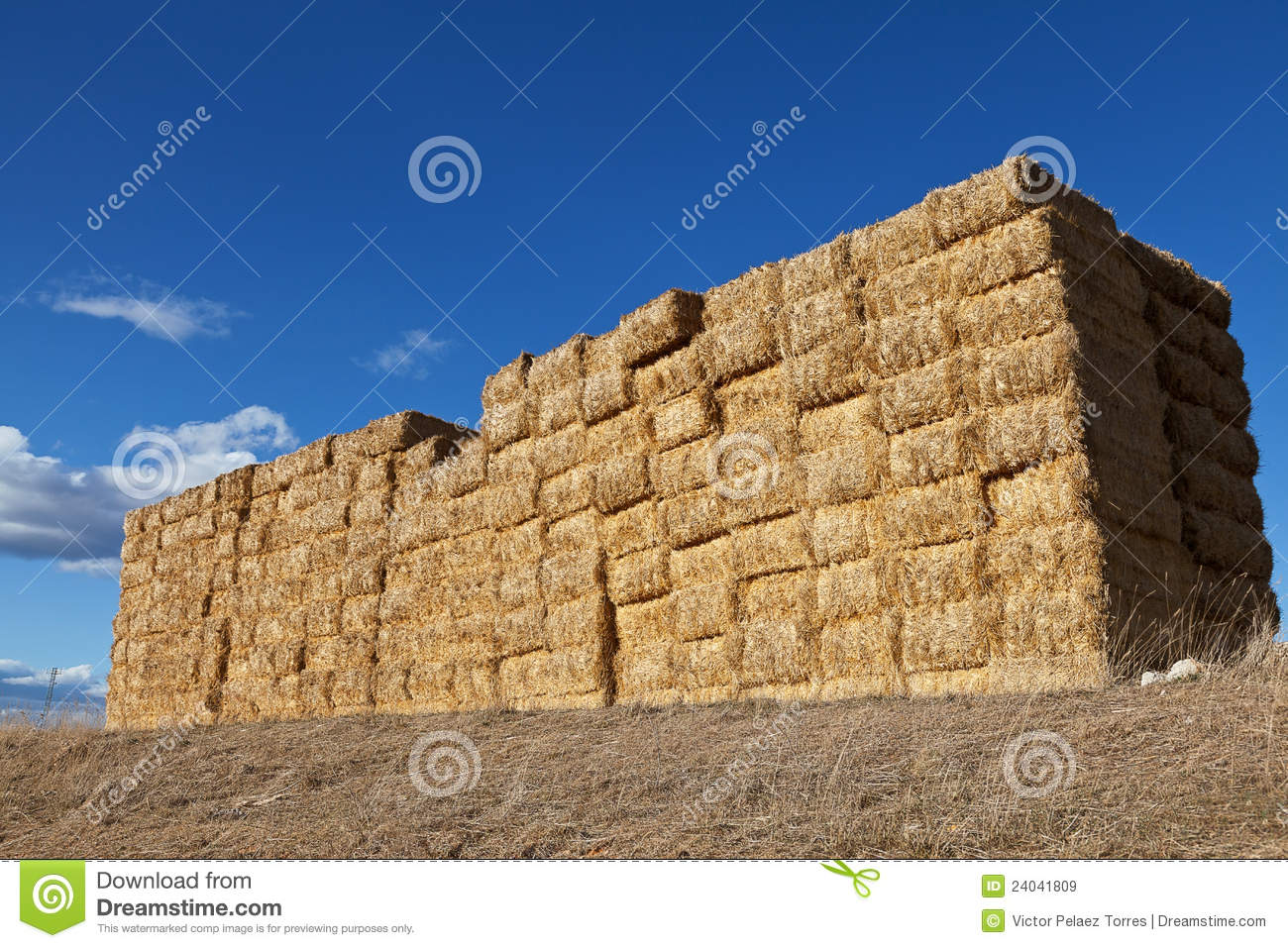 Large Pile Of Hay Bales Royalty Free Stock Images   Image  24041809