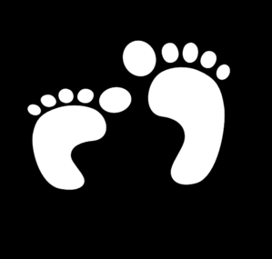 Footprints Barefootb W Clip Art At Clker Com   Vector Clip Art Online