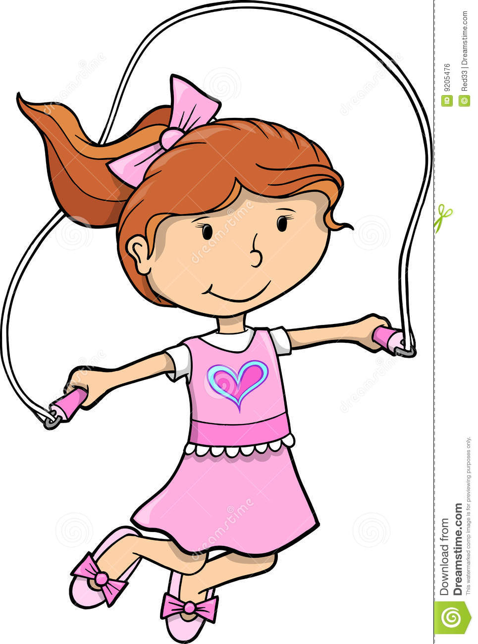 Jump Rope Girl Vector Royalty Free Stock Image   Image  9205476