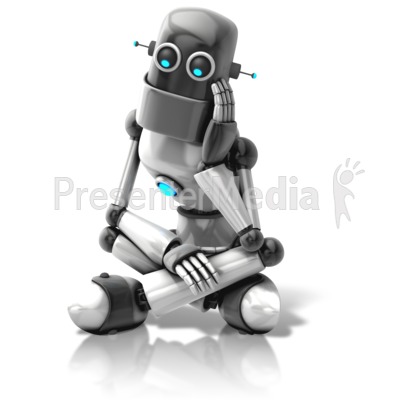 Retro Robot Thinking   Science And Technology   Great Clipart For