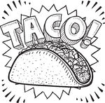 Soft Taco Clipart Black And White Soft Taco Clipart Black And