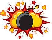Bomb Explosion Clip Art Old Bomb Starting To Explode