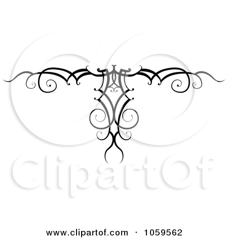 Clip Art Illustration Of A Black And White Swirl Arm Band Tattoo