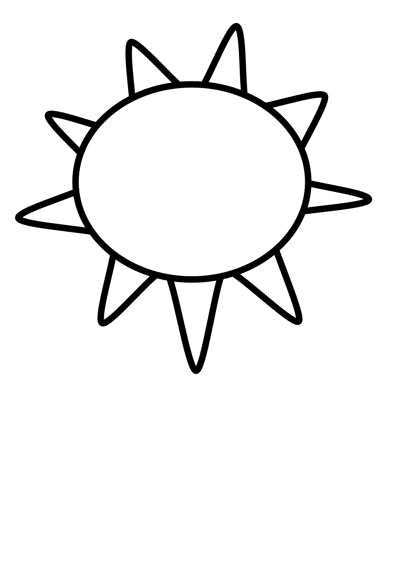 Half Sun Clip Art Half Sun Clipart Black And White Sun Outline 1331px