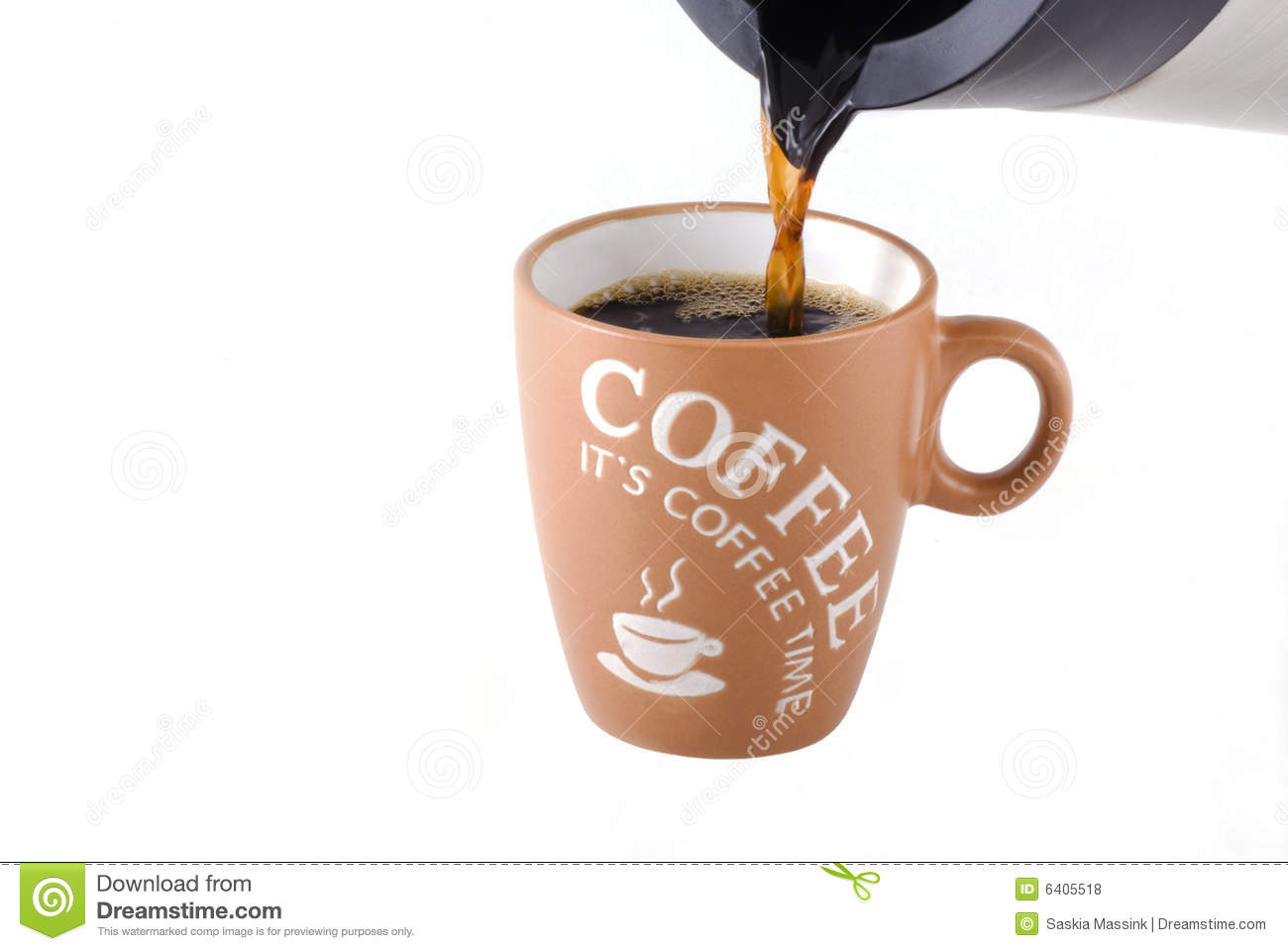 Pouring Coffee  Royalty Free Stock Photos   Image  6405518