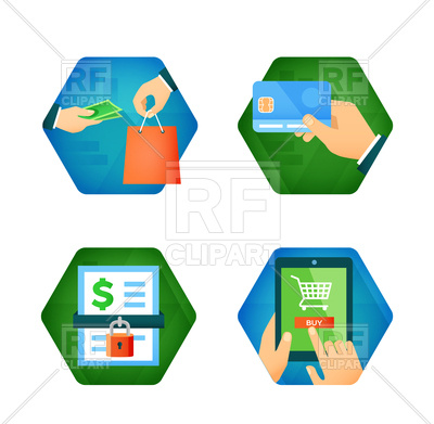 Secure Payment And Online Shopping Icons   Safe Purchase 88661