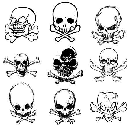 Some Models Of Skulls Tattoos  Colored Or Black It Is Your Choice