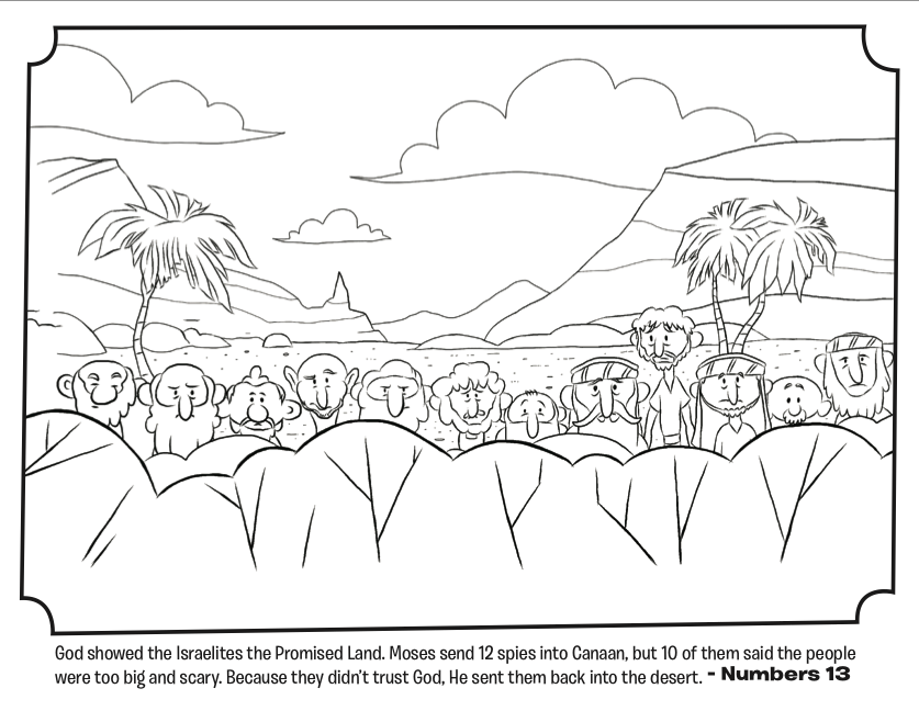 Numbers 13 Coloring Page  God Showed The Israelites The Promised Land