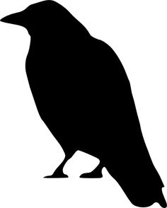 Free Crow Patterns   Crow Standing Clip Art   Vector Clip Art Online
