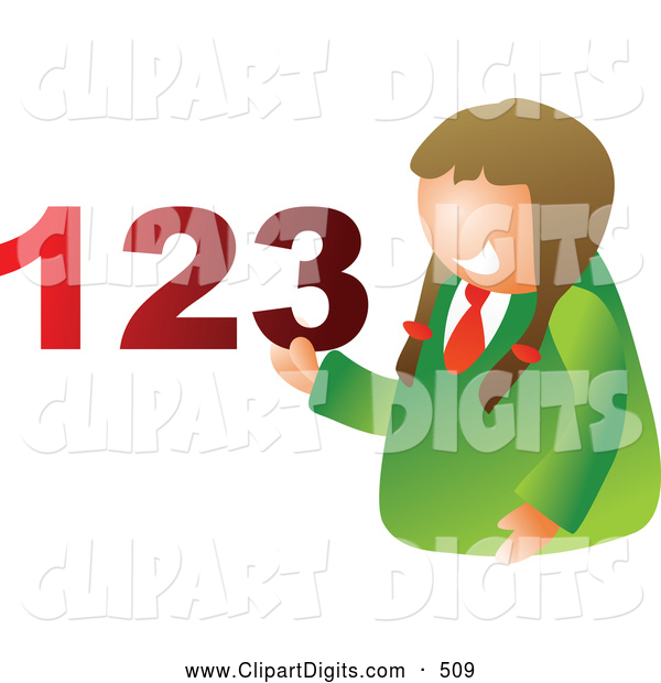 Girl Holding 123 Numbers Number Prawny Clipart   Free Clip Art Images