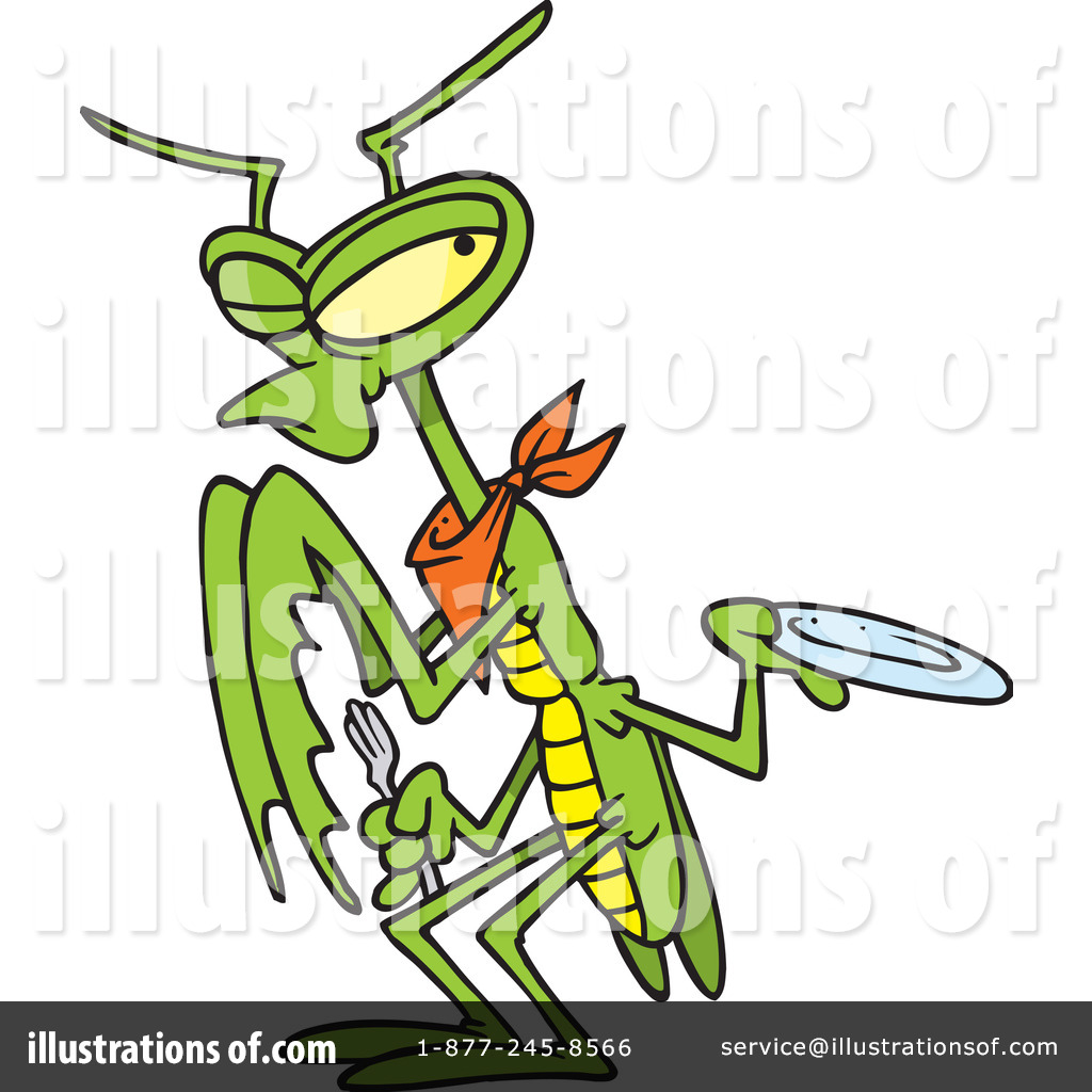 Royalty Free  Rf  Praying Mantis Clipart Illustration By Ron Leishman