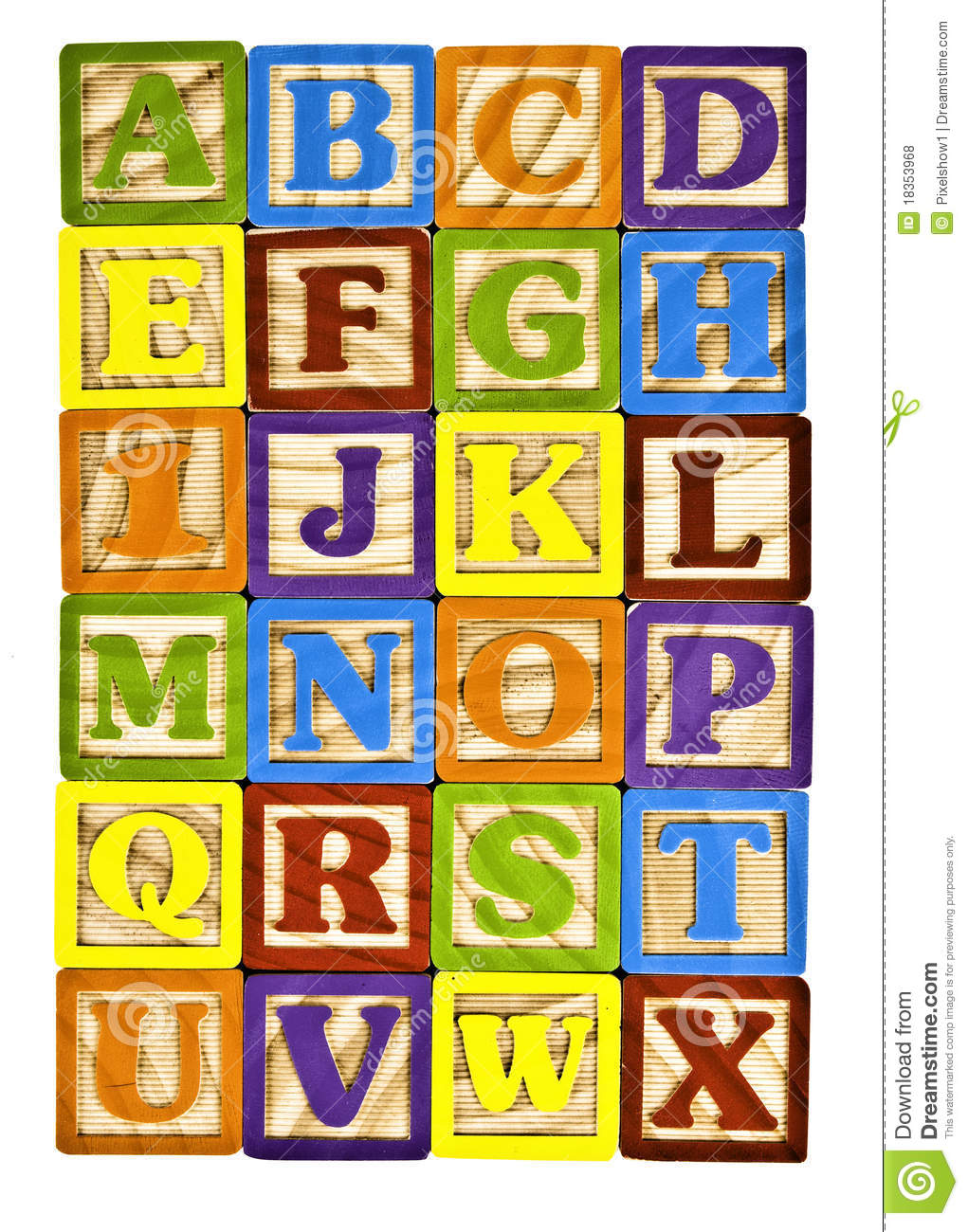 Alphabet In Block Letters Royalty Free Stock Photos   Image  18353968