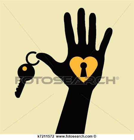 Clipart   Take The Key For My Heart    Fotosearch   Search Clip Art