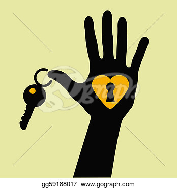 Clipart   Take The Key For My Heart    Stock Illustration Gg59188017
