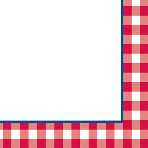 Gingham Fun Beverage Napkins Gingham Beverage Napkins Feature A Red