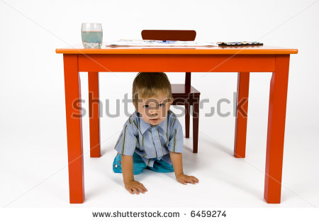 Hide Under Desk Clipart Hiding Places Under The Table