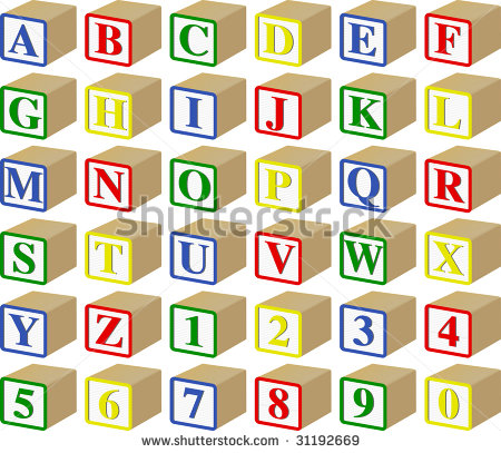 Individual Baby Blocks Clipart Three Dimensional Alphabet And