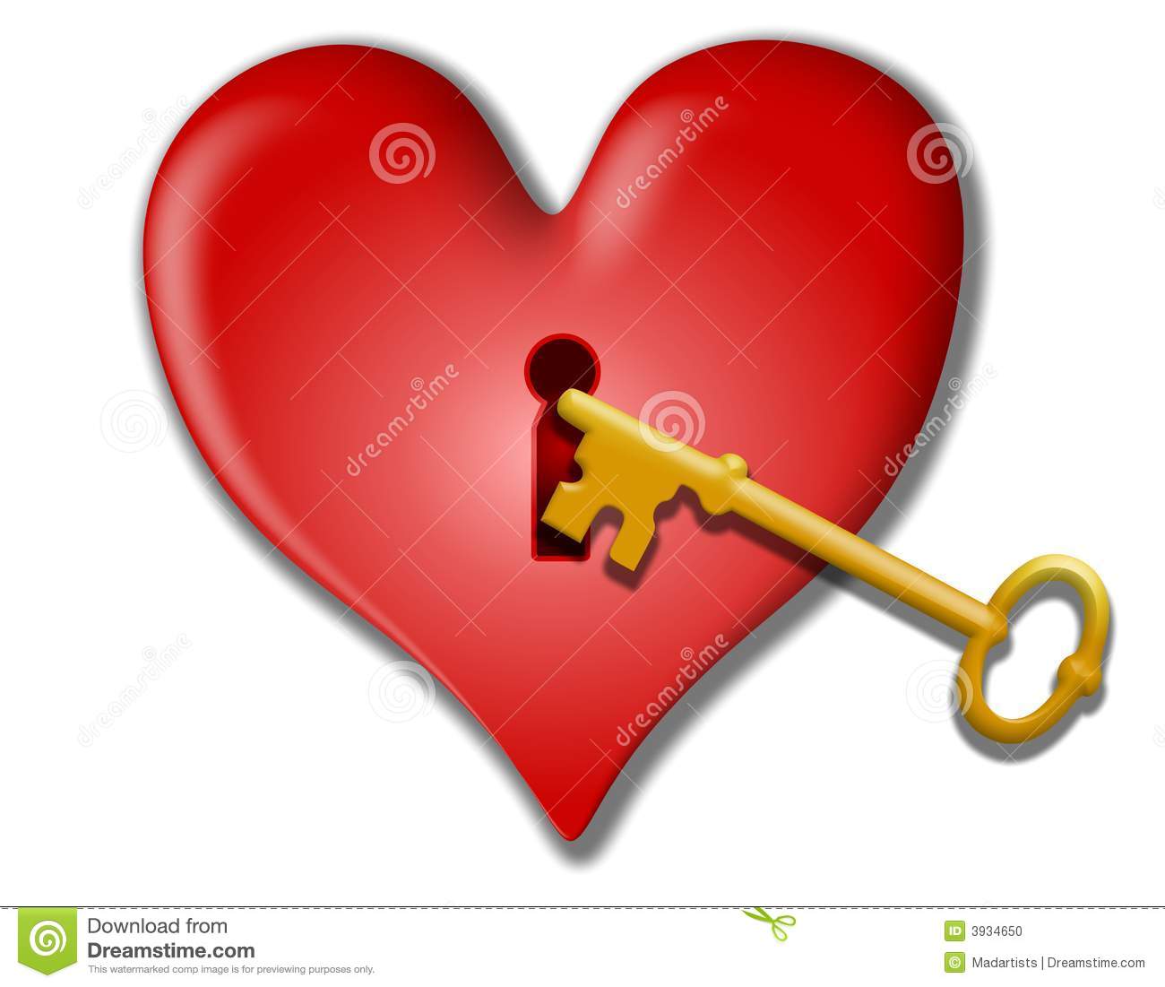Key To My Heart Valentine Clip Art Stock Photo   Image  3934650