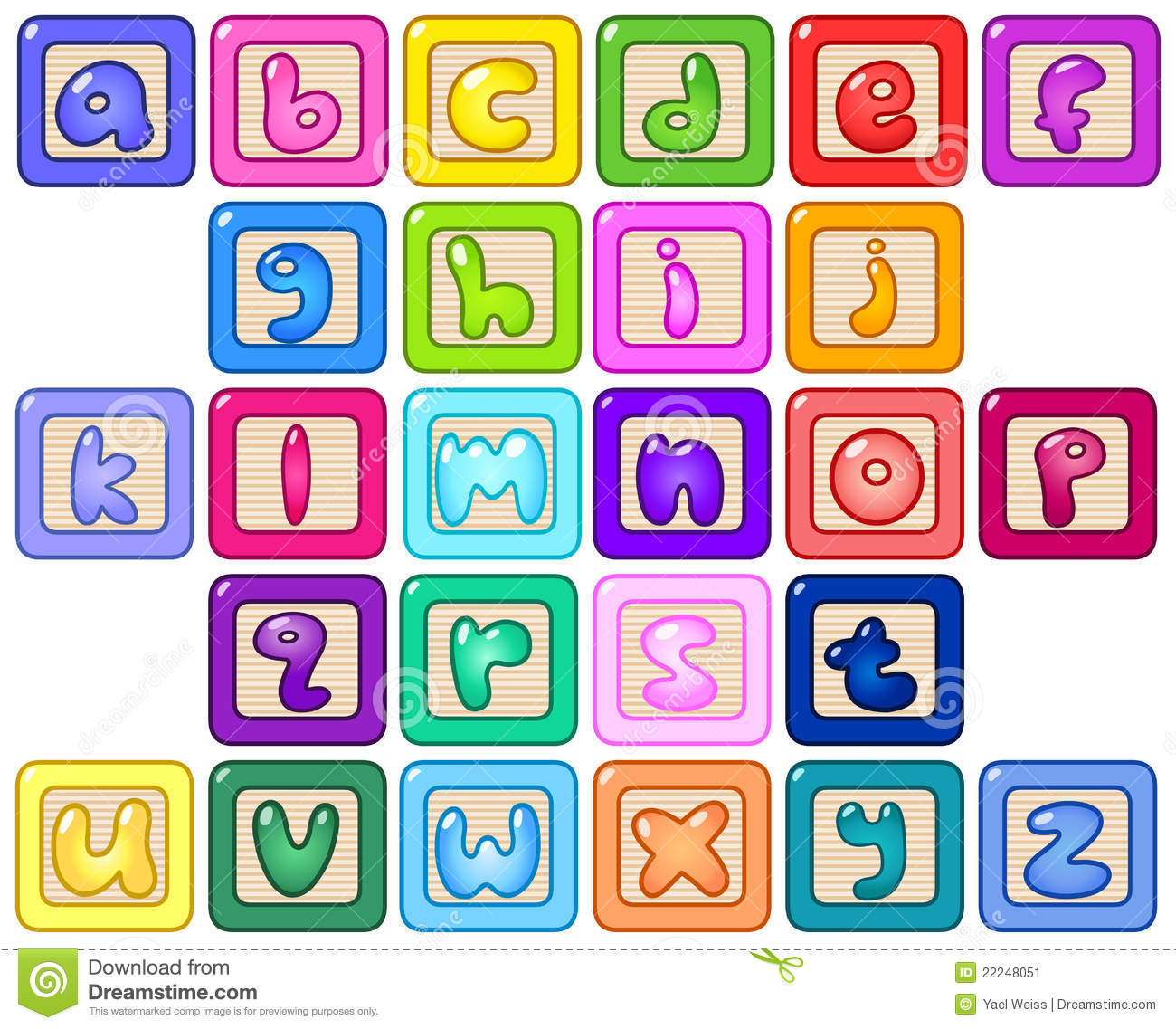 Lower Case Alphabet Blocks Stock Image   Image  22248051