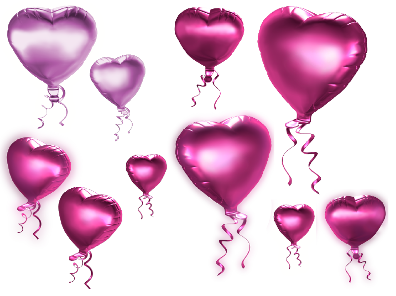 Pink And Purple Heart Balloons Png Clipart   Holy Cathedral Church Of